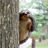 Colomix Sloth Tree Hugger, Spring Outdoor Yard Decorations, Resin Garden Sculpture Ornament, Tree Peeker Statue, Garden Decor Sloth Gift for Housewarming, Handmade with Details, Durable & Waterproof