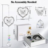 Elivida Dog Memorial Gifts for Loss of Dog, Pet Sympathy Suncatcher with Personalized Words, Cat Death Remembrance Gift for Pet Lovers, Heart Shaped Cat Bereavement Ornament with Sympathy Card