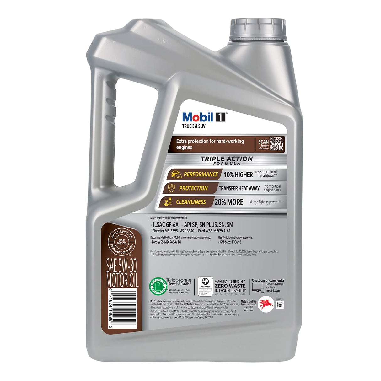 Mobil 1 Motor Oil 5W-30, 5 Quart | Full Synthetic | Truck & SUV | Pack of 2
