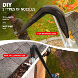 Sealegend Gutter Cleaning Tools for 2-1/2 in. Wet/Dry Vacuum Cleaner, Shop Vacuum Hose Attachments for Cleaning or Blowing Debris from Gutters, 2-1/2 in. Upgrade Lockout Design Shop Vac Accessories