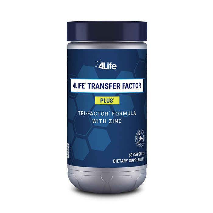 4Life Transfer Factor Plus - Support with Zinc, Super Mushroom Blend (Maitake, Shiitake, Agaricus), and Colostrum & Egg Yolk Extracts - 60 Capsules