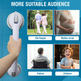 Grab Bars for Bathtubs and Showers, Heavy Duty Shower Handle 2 Pack 16 Inch Suction Cup, Removable Bar Bath Handrails for Seniors and Elderly Handicap, Bathroom Safety Grips No Drilling Waterproof