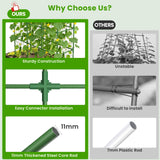 62in Tall Cucumber Trellis for Raised Bed, 34" L x 62" H Metal Garden Trellis for Climbing Plants Outdoor, U-Shape Vegetables Trellis Support for Squash Zucchini Peas Grape