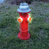 TB TIBAG Fake Fire Hydrant Statues for Dogs to Pee On, Solar Light Fire Hydrant with Glowing Paw Prints for Garden Statues Lawn Outdoor Decorations, 14.5" Tall