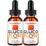 Gluco Flow Drops, GlucoFlow Blood Formula Support Supplement Drops - Maximum Strength, All Natural Healthy Circulation, Stable Levels & Overall Health, Advanced GlucoFlow Droppers Reviews (2 Pack)