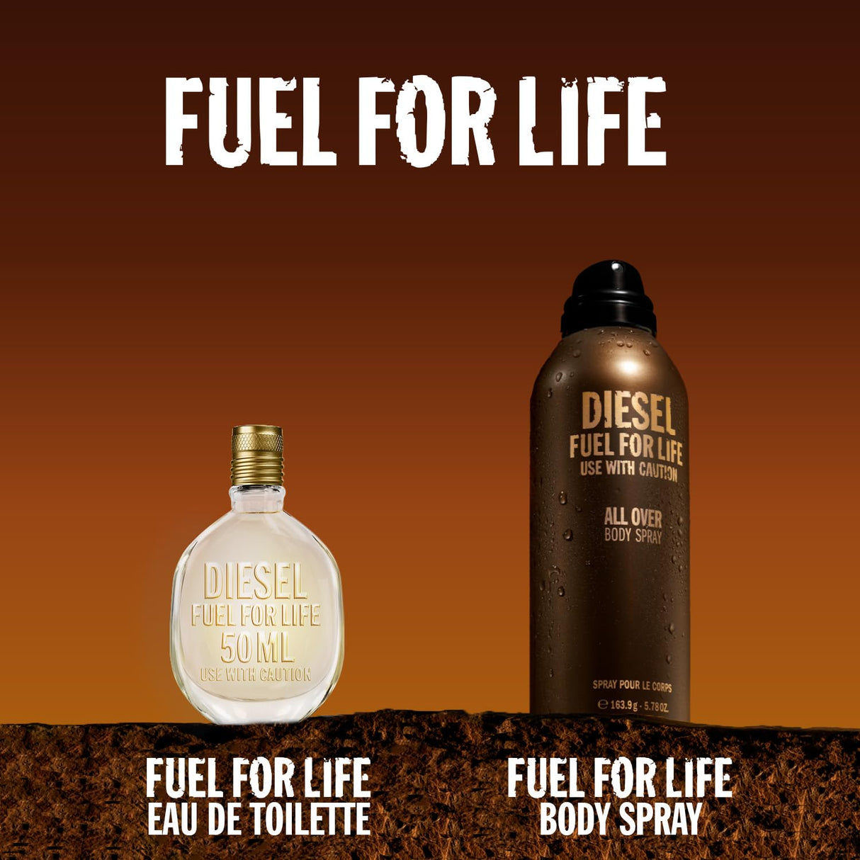 Diesel Fuel for Life Eau de Toilette Spray Perfume for Men, 4.2 Fl. Oz.