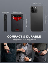 Wallet for Men RFID Blocking Minimalist Card Holder Wallet for 12-14 Cards