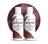 Adore Semi Permanent Hair Color - Vegan and Cruelty-Free Brown Hair Dye - 4 Fl Oz - 104 Sienna Brown (Pack of 2)