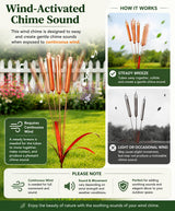 43“ Cattail Wind Chimes Stake Outdoor Decor – Plated Copper Metal Yard Cattail Plant Art Poles for Garden Patio