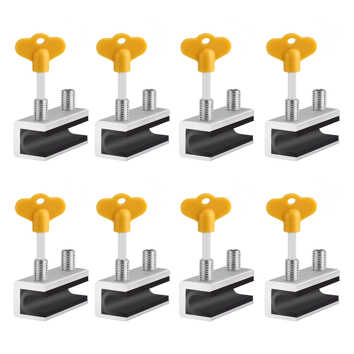 Window Locks, 8 Sets Sliding Security Window Lock with Key for Vertical & Horizontal Sliding Windows & Sliding Doors, Adjustable Window Locks Security Window Stoppers for Patio Bedroom Home and Office