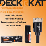 1 Inch Diamond Hole-Saw Bits with Pilot Drill Bit - 2pc 1" Diamond Tipped Tile Hole Saws with Guiding Bit Accurate Drilling for Porcelain Tile Ceramic Pottery Granite Stone Glass Bottles 25mm