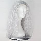 Witch Wig Old Lady Wig Women Long Grey Curly Costume Cosplay Wig