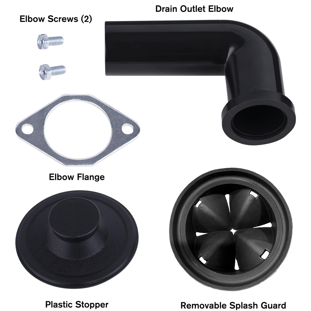 Waste Maid 10-US-WM-048-3B Garbage Disposal Anti-Jam Stainless Steel Food Waste Grinding System, 1/3 HP Compact, Black