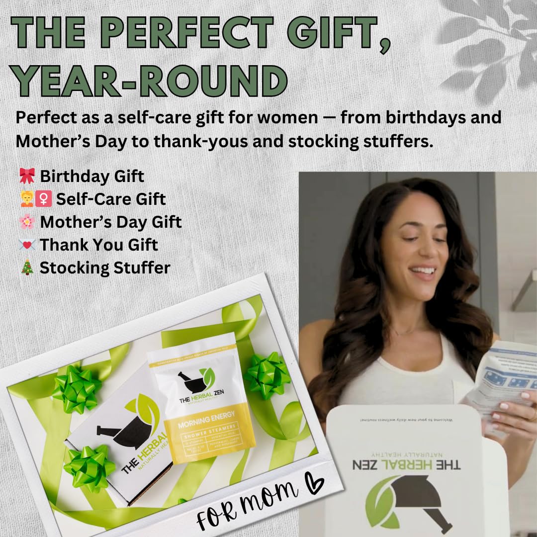 Morning Energy Shower Steamers Aromatherapy for Energy - Christmas Gift - Adult Stocking Stuffer - USA Made - Peppermint & Lemon Shower Bomb Tablets -Soothing Natural Essential Oils (10 Pack)