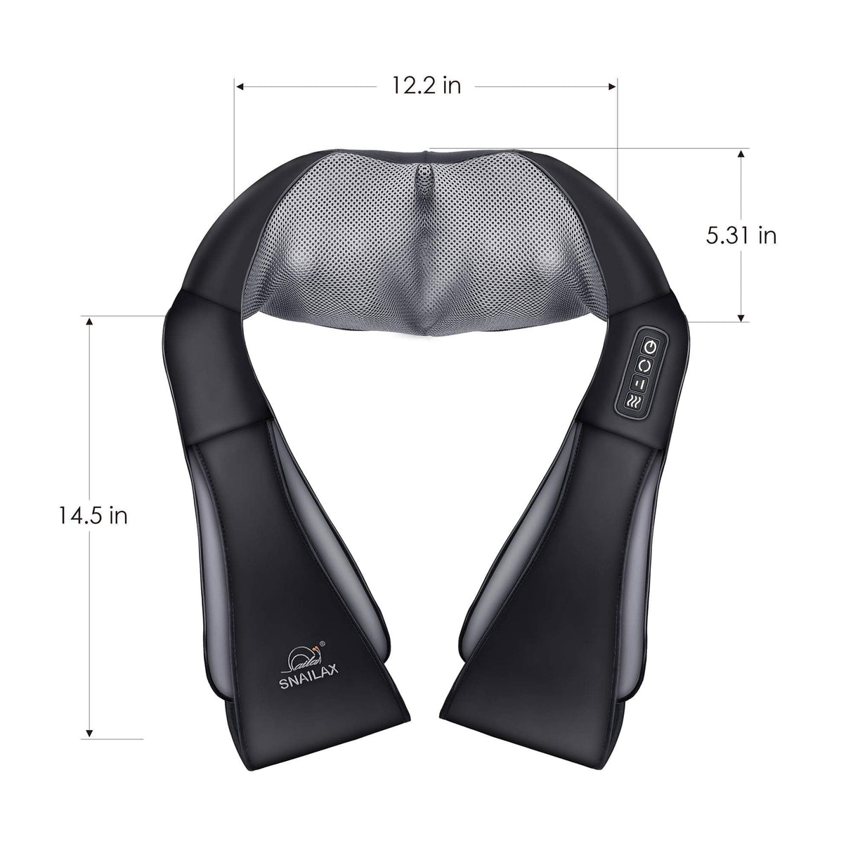 Snailax Cordless Massager - Shiatsu Neck and Shoulder Massager with Heat, Portable, Lumbar, Back Electric Massage Pillow, Christmas Gift