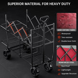 DUHKOI Double Decker Collapsible Wagon with Brakes,Compact with Tailgate