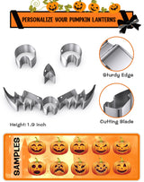 Fenvella Pumpkin Carving Kit Tools & Stencils Set Halloween Cookie Cutters