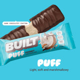 Built Bar, Puff Protein Bars, Coconut Puff, 17g Protein Snacks, On-The-Go Bars, Only 140 Calories, 6g Sugar, Collagen, Gluten Free, 12 Count