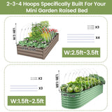 Sunwuk Greenhouse Hoops 20pcs, Garden Hoops for 1-3.5ft Wide Raised Bed, 5 Sets of 5.6ft Long Super Bendable Fiberglass Support Frame, Small Garden Tunnel for Row Cover (S Size)