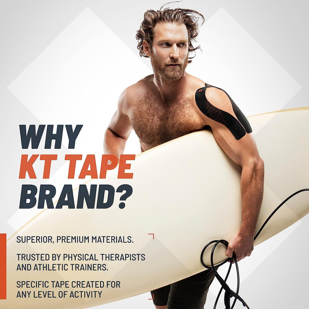 KT Tape, Sports Med, PRO 150 Strip 10", Precut, Stealth Beige