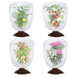 Bird Netting for Garden Protection - 4 Pack Garden Netting Pest Barrier with Drawstring,Mosquito Net Tomato Protective Cover Garden Plant Netting for Blueberry Bushes (4.9 Ft x 4 Ft/4 Pack)