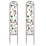 aboxoo 2-Pack Hummingbird Metal Garden Trellis,60" Decorative Outdoor Fence