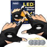 PARIGO LED Flashlight Gloves, Novelty Stocking Stuffers for Men, Christmas Gifts for Teens Boys Dad Husband Grandpa Him Men Who Have Everything, Cool Gadgets Tools for Car Repairing, Fishing, Camping