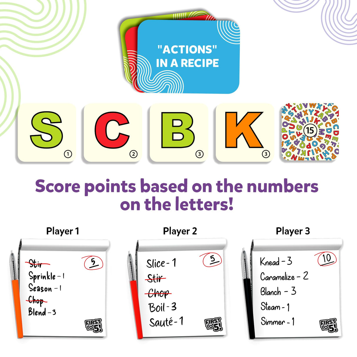 Skillmatics Board & Card Game - First to 5, Category Game with a Twist, Quick Thinking, Perfect for Parties, Christmas, Family Game Nights, Gifts for Kids, Teens, Adults, Ages 8, 9, 10 & Up
