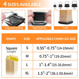 Ezprotekt Chair Leg Sliders for Carpet, 24 Pcs Square Chair Glides for Carpet, Carpet Furniture Pads Stool Leg Protectors Caps, Carpet Furniture Glides Quickly and Easily (L Fit:1" - 1.4")