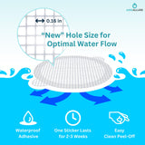50 Pack Disposable Shower Drain Hair Catcher Mesh Stickers - Peel & Stick Drain Strainers to Prevent Clogs, Strong Waterproof Adhesive, Mess-Free Disposable Drain Covers for Shower & Bathtub