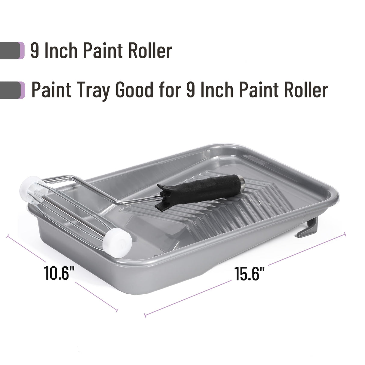Bates- Paint Tray Set, 9 Inch, 12 pcs, Paint Roller Tray