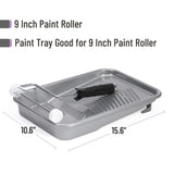 Bates- Paint Tray Set, 9 Inch, 12 pcs, Paint Roller Tray