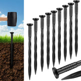 Aolabela 80 Pack 8 Inch Plastic Landscape Edging Anchoring Stakes Garden Lawn Yard Spikes Landscaping Stakes for Paver Edging, Weed Barrier, Tent, Artificial Turf