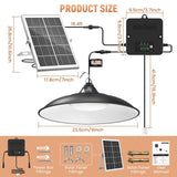 APILAB Solar Shed Light Indoor Outdoor, 2000LM Daytime Available Pendant Light with Pull String, Dusk to Dawn, 3 Lighting Modes Solar Lights Indoor, IP65 Waterproof for Barn, Gazebo, Shop, Garage
