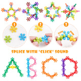 NiToy Building Blocks Educational Toy - 300PCS Snowflake Stem Construction Set for Kids 3+, Safe Non-Toxic Storage Case, Learning Gifts for Boys Girls, Multi-Color