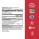 Garden of Life Liposomal Berberine and Chromium Picolinate for Already Healthy Blood Sugar, Glucose Metabolism and Cholesterol—Probiotics for Easy Digestion—Non GMO, Gluten Free, Kosher, 30 Servings