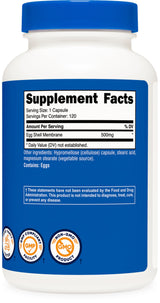 Nutricost Egg Shell Membrane, 500 MG Per Serving, 120 Capsules - GMO Free, Gluten Free