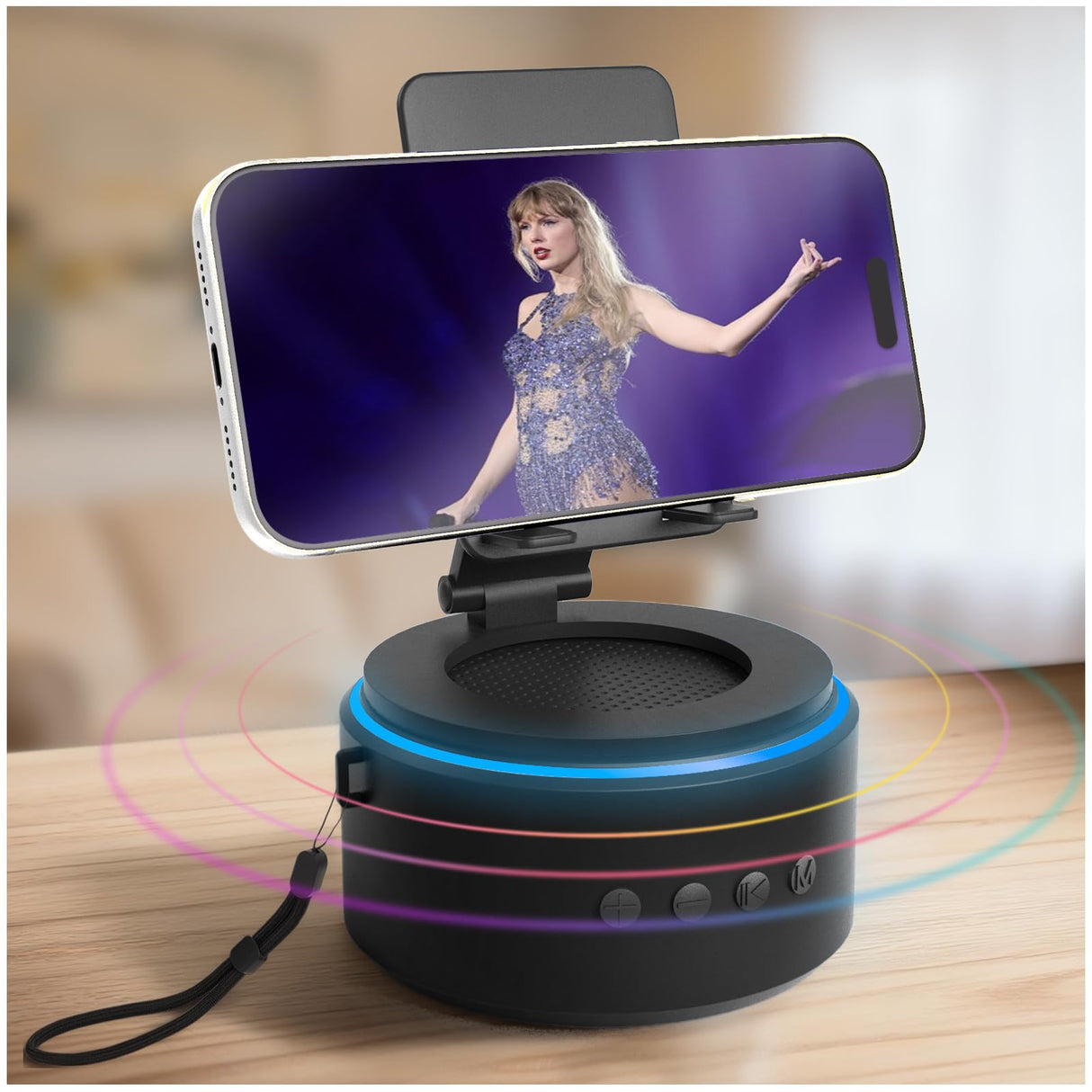 Gifts for Men Dad Him Husband Christmas - Bluetooth Speaker with Phone Stand - Anniversary Birthday Gift for Teen Boy Boyfriend Women, Mens Stocking Stuffers - Ideal for Home/Kitchens/Outdoor/Desk