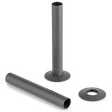 Sandy Beach Anthracite Radiator Pipe Covers - Anthracite TRV Thermostatic Radiator Valve Pipe Cover, Radiator Pipe Covers Anthracite Grey Pipe Sleeves & Collars, Anthracite Pipe Covers (130mm x 18mm)