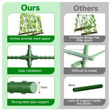 Cucumber Trellis for Raised Bed, U-Shape Garden Trellis for Climbing Plants Outdoor, Metal Arch Trellis for Vegetables, Plant Support for Tomato, Pea, Zucchini(63" L×30" W×47.2" H-Large)