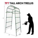 Garden Arch Trellis for Climbing Plants Outdoor, 7 Ft Tall Cucumber Trellis