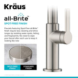 KRAUS Oletto Single Handle Pull Down Kitchen Faucet in Spot Free Stainless Steel, KPF-2820SFS
