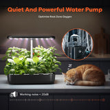 owltron Hydroponics Growing System Kit, 12 Pods Indoor Herb Garden with 24W LED Grow Light Full Spectrum, Planting Height Up to 20", Quiet Water Pump, Indoor Gardening for Gifts, Kitchen, Black