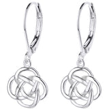 Sterling Silver Celtic Leverback Earrings