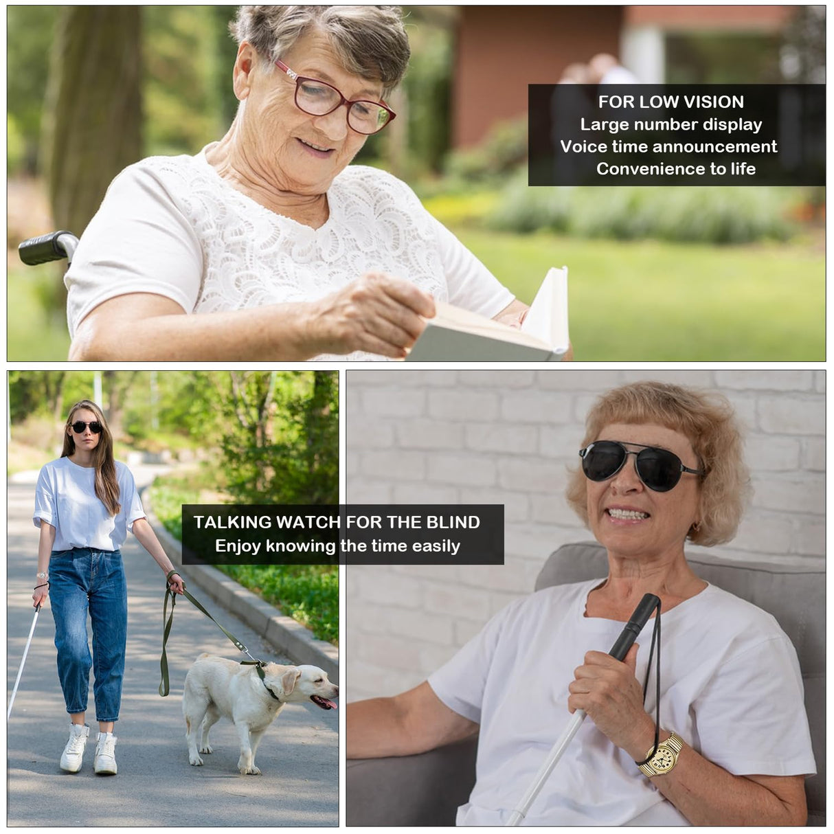 Hearkent Talking Watch for Women-Senior or Visually Impaired Watches American-Style English Voice Timekeeping Watch-Ideal Gifts for Mother or Sisters.(Pink)