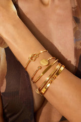 17 MILE 78 Pieces Gold Jewelry Set for Women, 9 Necklace, 24 Bangle Bracelet, 22 Earrings, 23 Knuckle Rings Ties Gold Plated Jewerly set for Women Gift