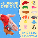 JoyRapt 48 Pack Small Stuffed Animals Bulk Gifts for Kids (2.3/2"-2.5/3.5" Each), Party Favors Toys for Girls, Easter Basket Stuffers Christmas Stocking Plushies (48PCS)