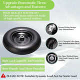 RRQ 4.80/4.00-8 Tire and Wheel, 16" Pneumatic Wheelbarrow Tires, 2 Pack