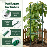 SDLDEER 6 Pack 48in Adjustable Metal Tomato Cages for Garden