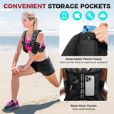 BAGAIL Weighted Vest, 5lbs/10lbs/12lbs/15lbs/20lbs/25lbs/30lbs Weight Vest with Detachable Phone Pouch, Rucking Vest for Women, Men, Walking, Weight Loss, Training, Running